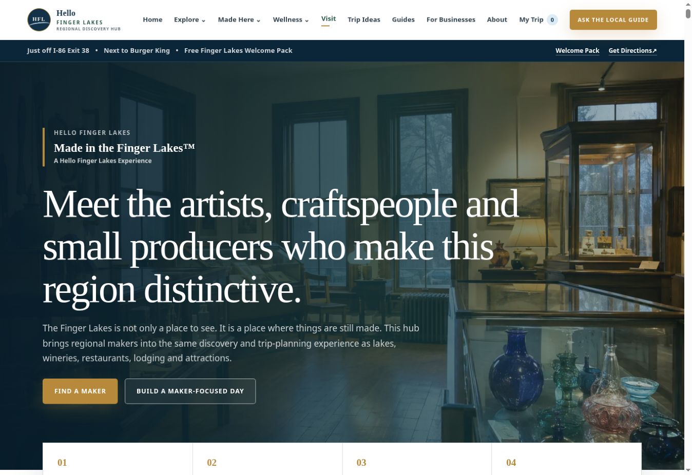 Current Made in the Finger Lakes maker-discovery view